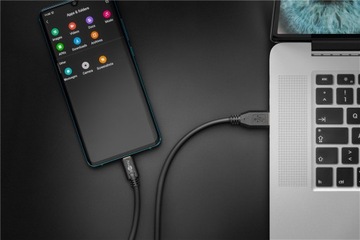 Кабель USB-C-USB-A 3.0 — черный, 1м.