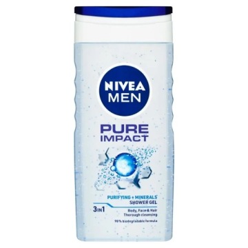 NIVEA MEN Pure Impact мужской гель для душа 500мл