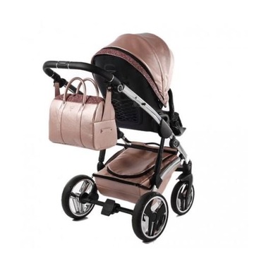 Детская коляска JUNAMA Termo Glitter 06, РОЗОВЫЙ
