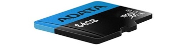 ADATA microSD Premier 64 ГБ UHS1/CL10/A1 + адаптер