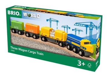 BRIO Трехвагонный грузовой поезд 33982