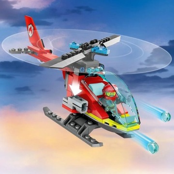 LEGO CITY 60371 ВНЕДОРОЖНИК АВАРИЙНОЙ ПОЛИЦИИ ПОЖАРНЫЙ ВЕРТОЛЕТ МОТОЦИКЛ