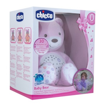 ПЛЮШЕВЫЙ МЕДВЕЖОНОК CHICCO С ПРОЕКТОРОМ 3 В 1 ЛАМПА + КОЛЫБЕЛЬНЫЕ