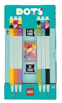 Красочные гелевые ручки LEGO DOTS (6 шт.) с декоративными пластинами