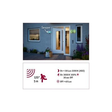 Настенный светильник Paulmann Zigbee номер дома SHEERA PIR LED
