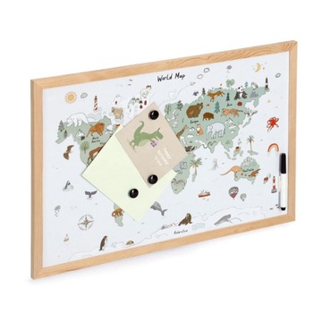 Zeller Магнитная доска для письма карта мира 60 x 40 см