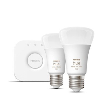 Philips Hue mostek + 2x E27 9W RGBW