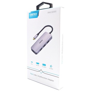 CHOETECH HUB-M19 USB-C 7 в 1 USB 3.0 HDMI 4K SD PD