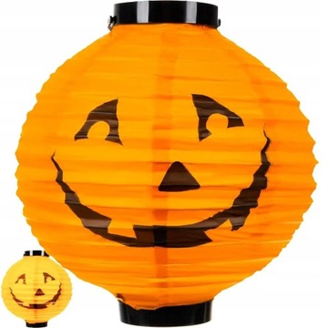 Lampion LED dynia HALLOWEEN świecący papierowy