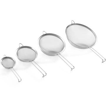 Плотное кухонное сито для просеивания муки, сталь, 20 см.