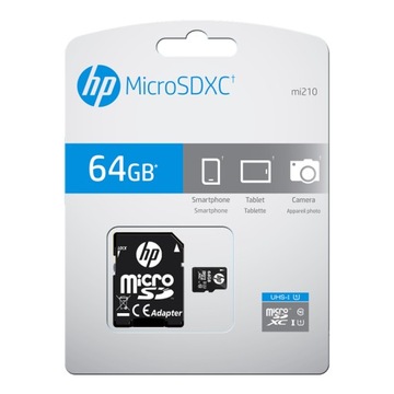 HP ИНК. Карта MicroSDXC 64 ГБ SDU64GBXC10HP-EF