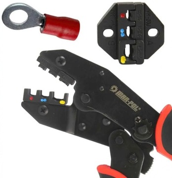 РУЧНОЙ ОБЖИМНЫЙ ИНСТРУМЕНТ 4 в 1 СО СМЕННЫМИ ГОЛОВКАМИ 0,5 мм² - 10 мм² MAR-POL