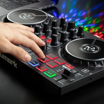 NUMARK PARTY MIX II MKII 2 DJ КОНТРОЛЛЕР СВЕТОДИОДНЫЙ МИКШЕР + SERATO DJ LITE