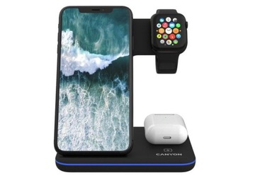 CANYON WS-303 15W 3IN1 Индуктивное зарядное устройство Черный