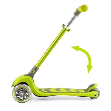 Надежный трехколесный светодиодный самокат для детей! Boogie Green 3+ ЗЕЛЕНОЕ КАЧЕСТВО