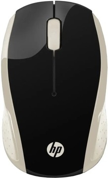 HP 200 mysz bezprzewodowa PC dom biuro 1000 dpi złoto czarna
