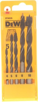 DEWALT Wiertła do drewna 4/5/6/8/10mm 5szt DT4535