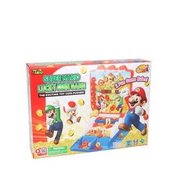 НАСТОЛЬНАЯ ИГРА для детей 4+ СУПЕР МАРИО УДАРНЫЕ ИГРЫ с монетами 2в1