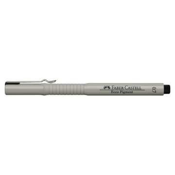 Пигментная ручка Faber-Castell ECCO 0,7 мм, черная ручка для рисования