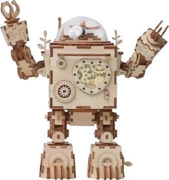 DREWNIANY MODEL PUZZLE 3D ROBOTIME POZYTYWKA ROBOT MECHANICZNY ORPHEUS DIY