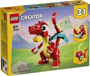 LEGO Creator 3in1 31145 Подвижные фигурки Красный Дракон Рыба Феникс 3в1