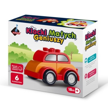 Klocki MAŁYCH GENIUSZY машинка 6 ел.