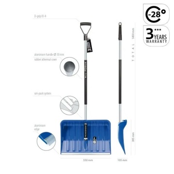5x Łopata do śniegu IL3TBE odśnieżacz ergonomiczny