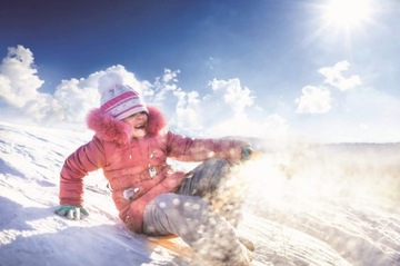 ŚLIZG JABŁUSZKO ślizgacz plastikowy DO ZJEŻDŻANIA na ŚNIEGU ZIELONY DUŻY