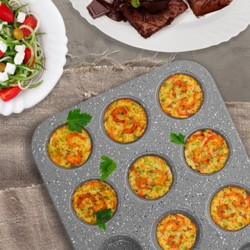 Форма для маффинов, маффины, гранитный противень для маффинов и маффинов