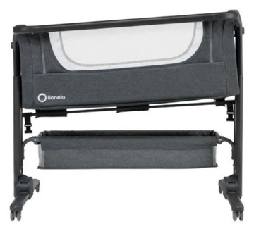 LIONELO Łóżeczko turystyczne TIMON dostawne Grafit