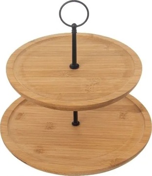 2-х ярусная бамбуковая подставка для деревянных тортов.