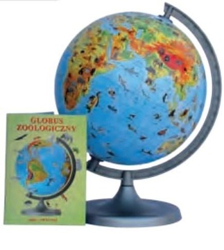 Szkolne AKCESORIA Dla DZIECI Naukowe POMOCE Globus zoologiczny w kartonie