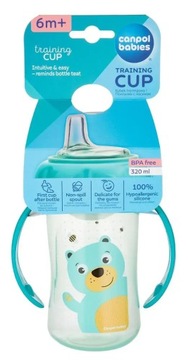 Kubek Canpol Babies Cute Animals 320 ml niebieski
