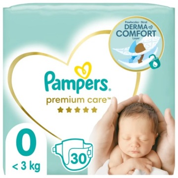 Pampers Premium Care розмір 0, 30 шт., <3 кг Підгузки Підгузки