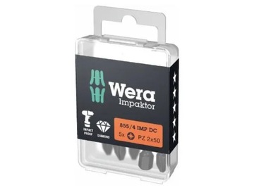 5 шт. ударные биты PZ2/50 мм Wera 05057661001
