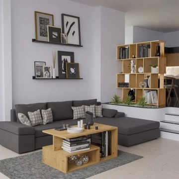 МОДУЛЬНЫЙ ШКАФ С ОТКРЫТОЙ ПОЛКОЙ Узкая стойка ДУБ ARTISAN