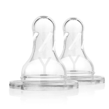 Dr Brown's smoczki Y standard silikon 2szt.