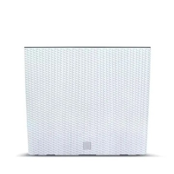 БОЛЬШАЯ КВАДРАТНАЯ ЦВЕТОЧНАЯ КОРОБКА ИЗ БЕЛОГО РОТАНГА PROSPERPLAST