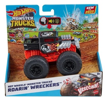 Машинка Hot Wheels Monster Trucks свет и звук Bone Shaker HDX61