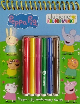 Peppa i jej malowany świat Praca zbiorowa - Kolorowe przygody dla dzieci