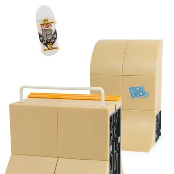 TECH DECK RAMP MEGA HALF PIPE FINGERBOARD + SKATEBOARD DANNY WAY PLANB