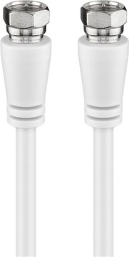 Kabel antenowy SAT Wtyk F /Wtyk F 10m biały Goobay