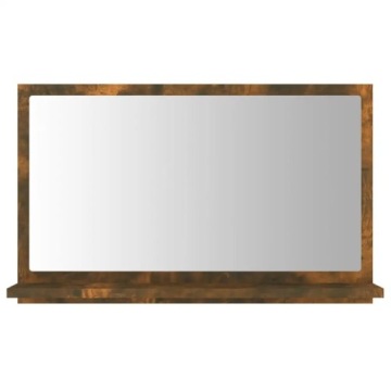 vidaXL Зеркало для ванной комнаты Дуб дымчатый 60x10,5x37 см