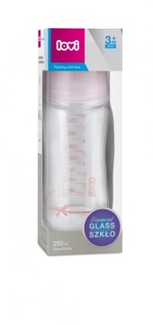 Стеклянная бутылка LOVI DIAMOND GLASS 250 мл Baby Sho