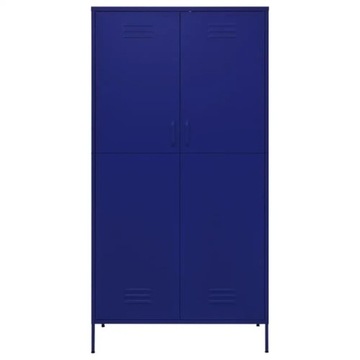 Szafa Granatowa 90x50x180 cm - stal - 4 półki