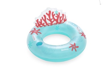 КОЛЬЦО синее надувное КОЛЬЦО со спинкой коралловый риф 107см Bestway 43730
