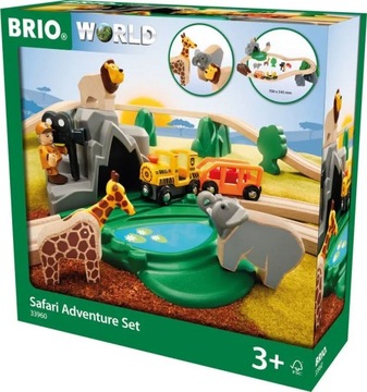 BRIO WORLD KOLEJKA DREWNIANA SAFARI