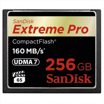 SANDISK 256 ГБ Compact Flash EXTREME PRO CF 160 МБ/с