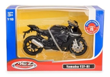 ФИГУРА мотоцикла МОДЕЛЬ ДЛЯ КОЛЛЕКЦИОНЕРА 1:18 Yamaha YZF-R1 черный Daffi