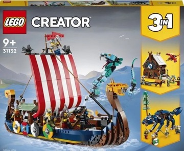 LEGO Creator 3w1 31132 Statek wikingów i wąż